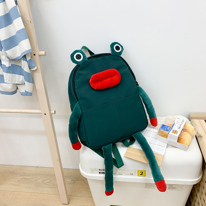 Fashion Personality Teen Funny Frog Cute Harajuku Backpack Bags