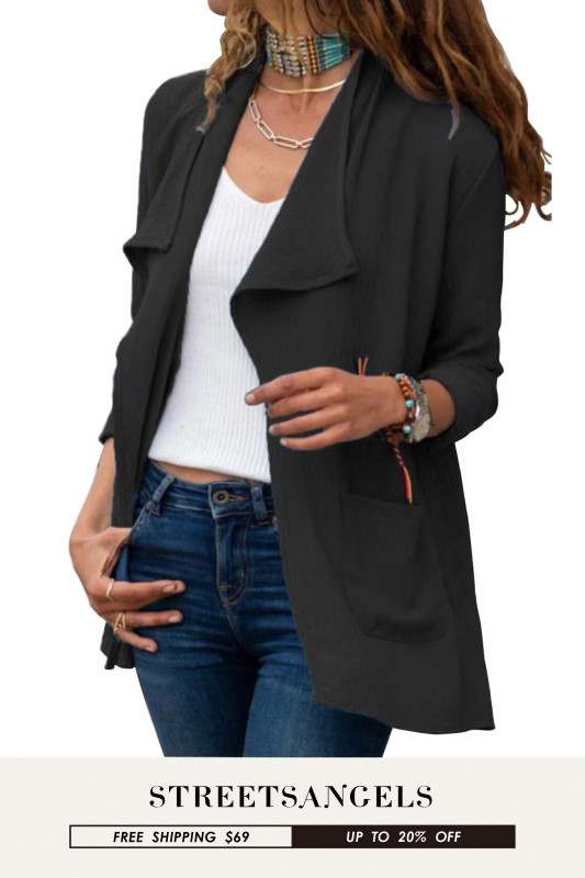 Women's Fashion Solid Color Long Sleeve Casual Versatile Coats