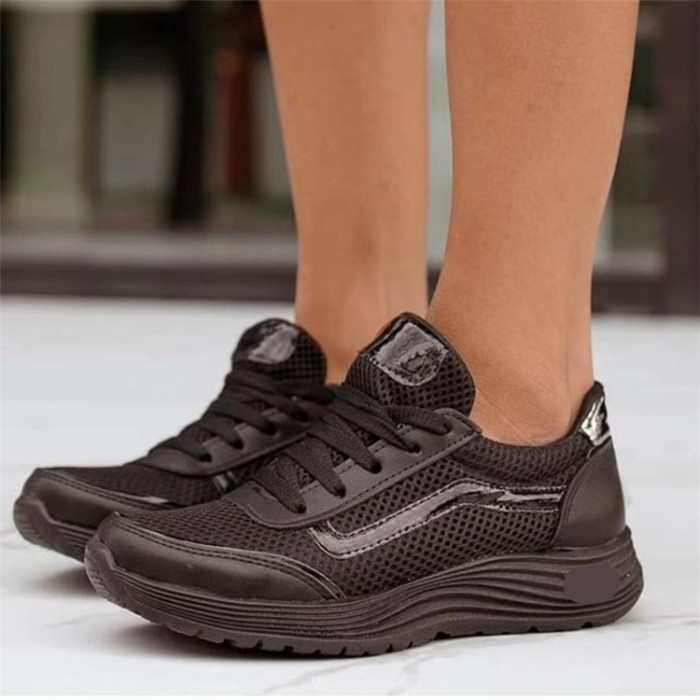 Women's Casual Mesh Breathable Lace-up Platform Sneakers