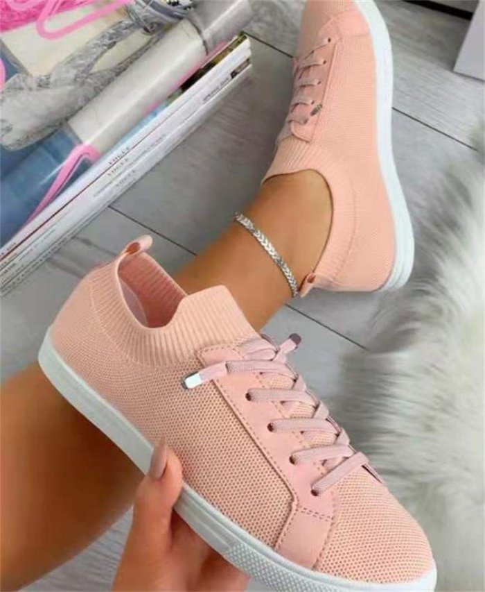 Women's Trendy Mesh Breathable Lace Up Sneakers