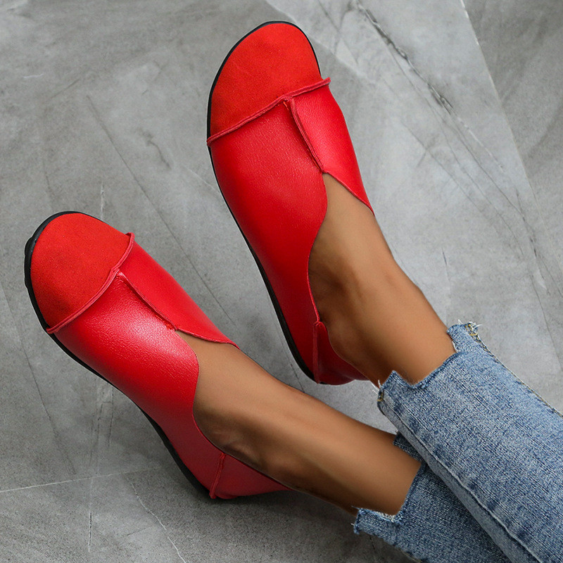 flat leather loafers womens