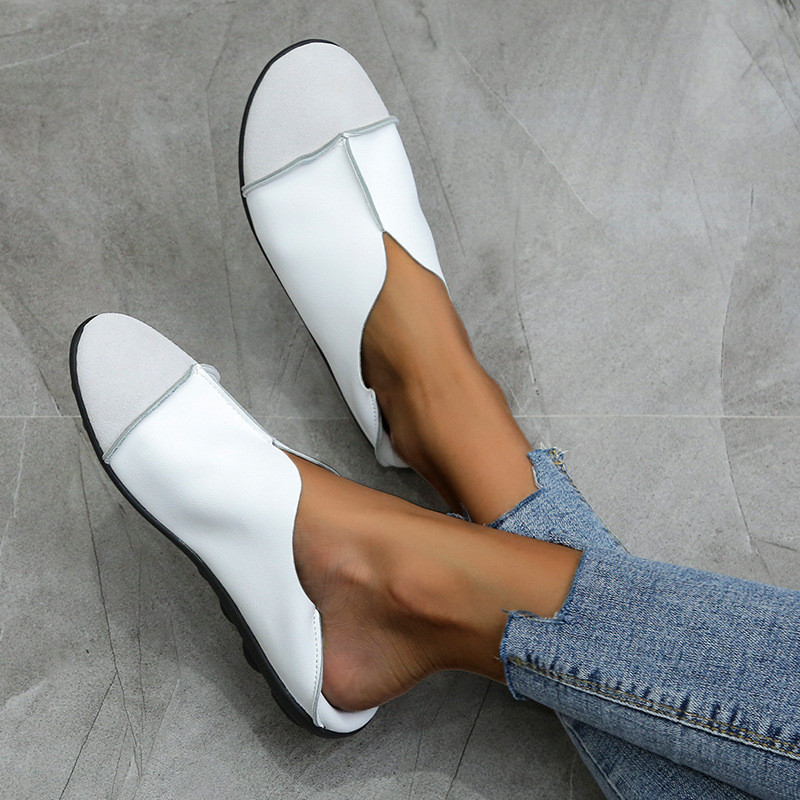 flat leather loafers womens