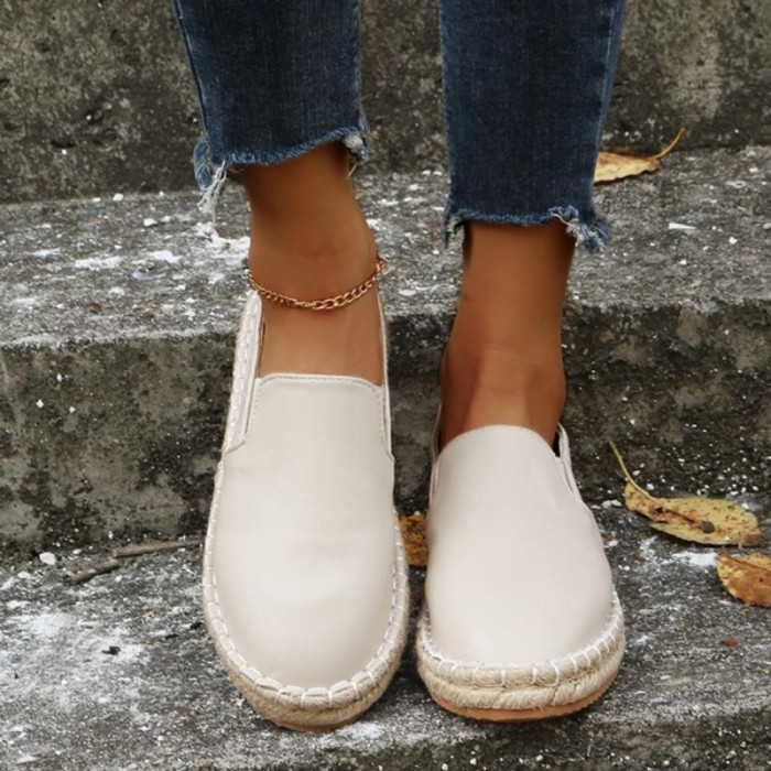 Woman Comfortable Round Toe Slip on Sneakers