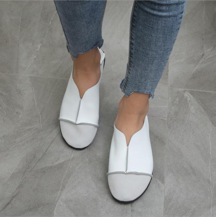 Women's Soft Soled PU Leather Non-slip Flat Loafers