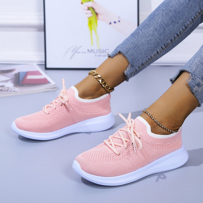 Women's Breathable Mesh Casual Flat Sneakers