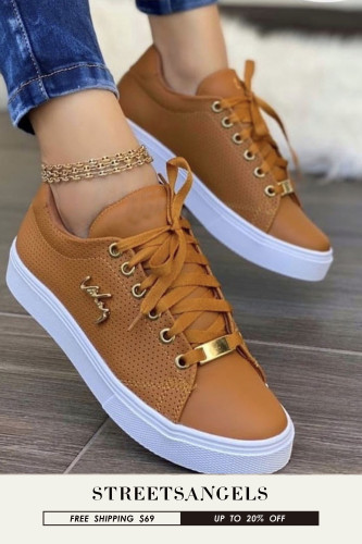 Women's Mesh Breathable Lace Up Comfortable Sneakers