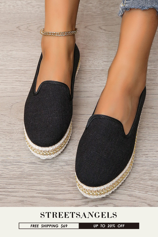 Women Thick Bottom Round Toe Slip on Casual Loafers