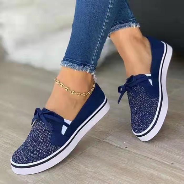 Women's Slip On Elastic Band Casual Loafers