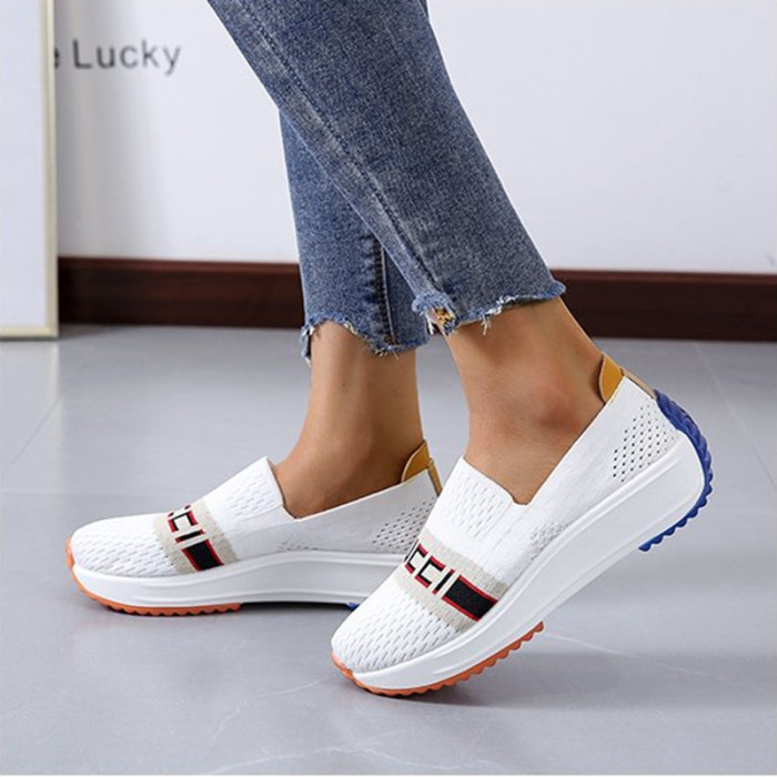 Women's Breathable Mesh Slip On Casual Sneakers