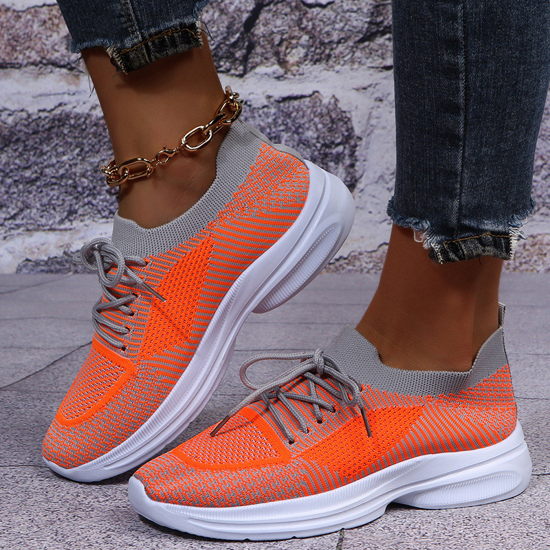 Women's Fashion Breathable Mesh Lace-up Casual Sneakers