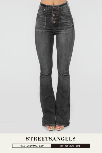 High Waist Slouchy Straight Jeans