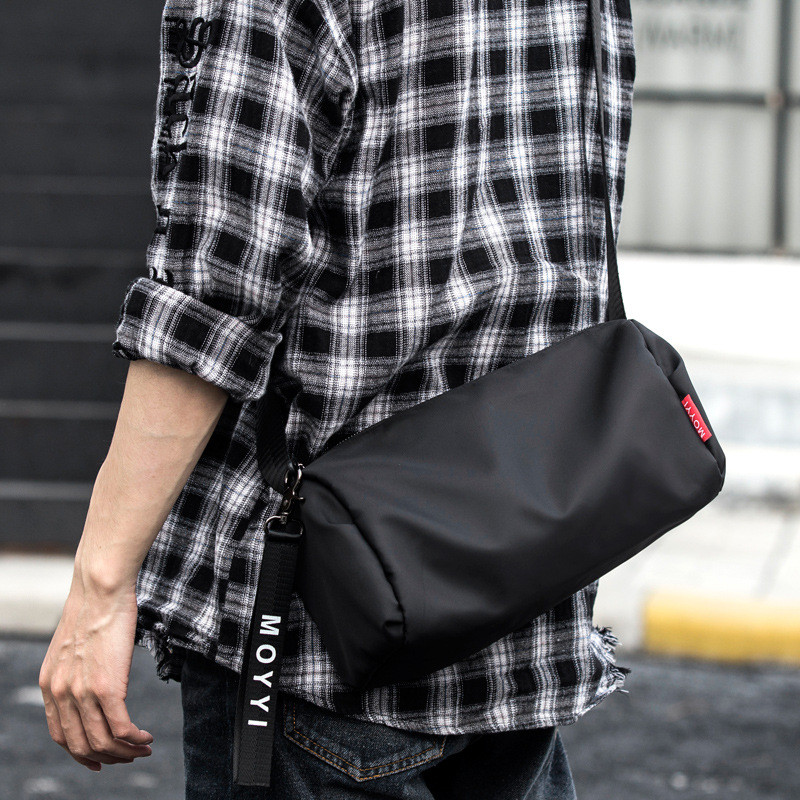 Men's Oxford One Shoulder Solid Color Casual Fashion Street Messenger Bag
