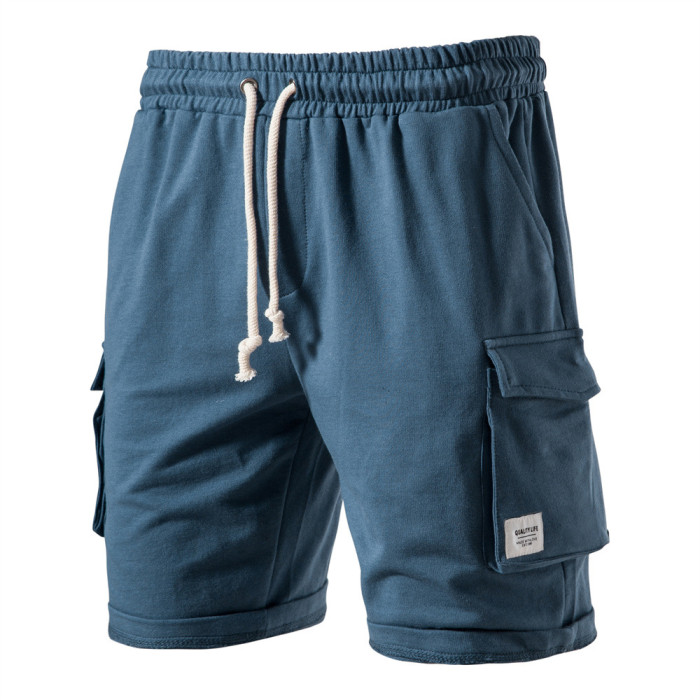 Men's Bottom 100% Cotton Sport Pocket Baseball Casual Shorts