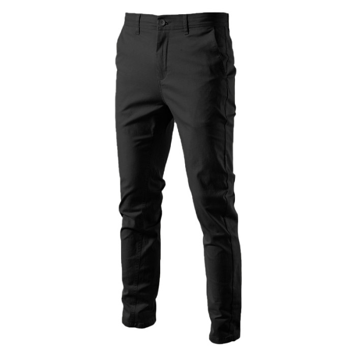 Men's Bottom Casual Cotton Solid Slim Fit Pants