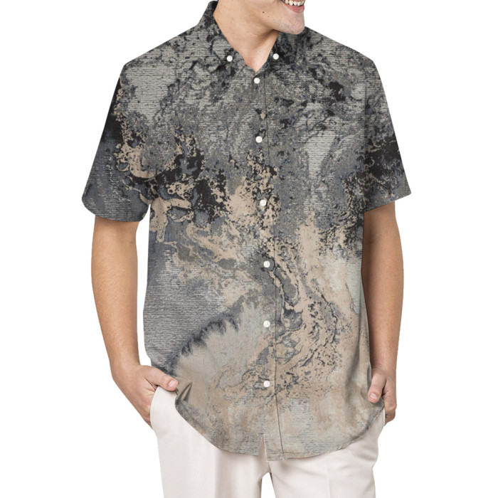 Men's Fashion 3D Digital Print Loose Casual Shirt