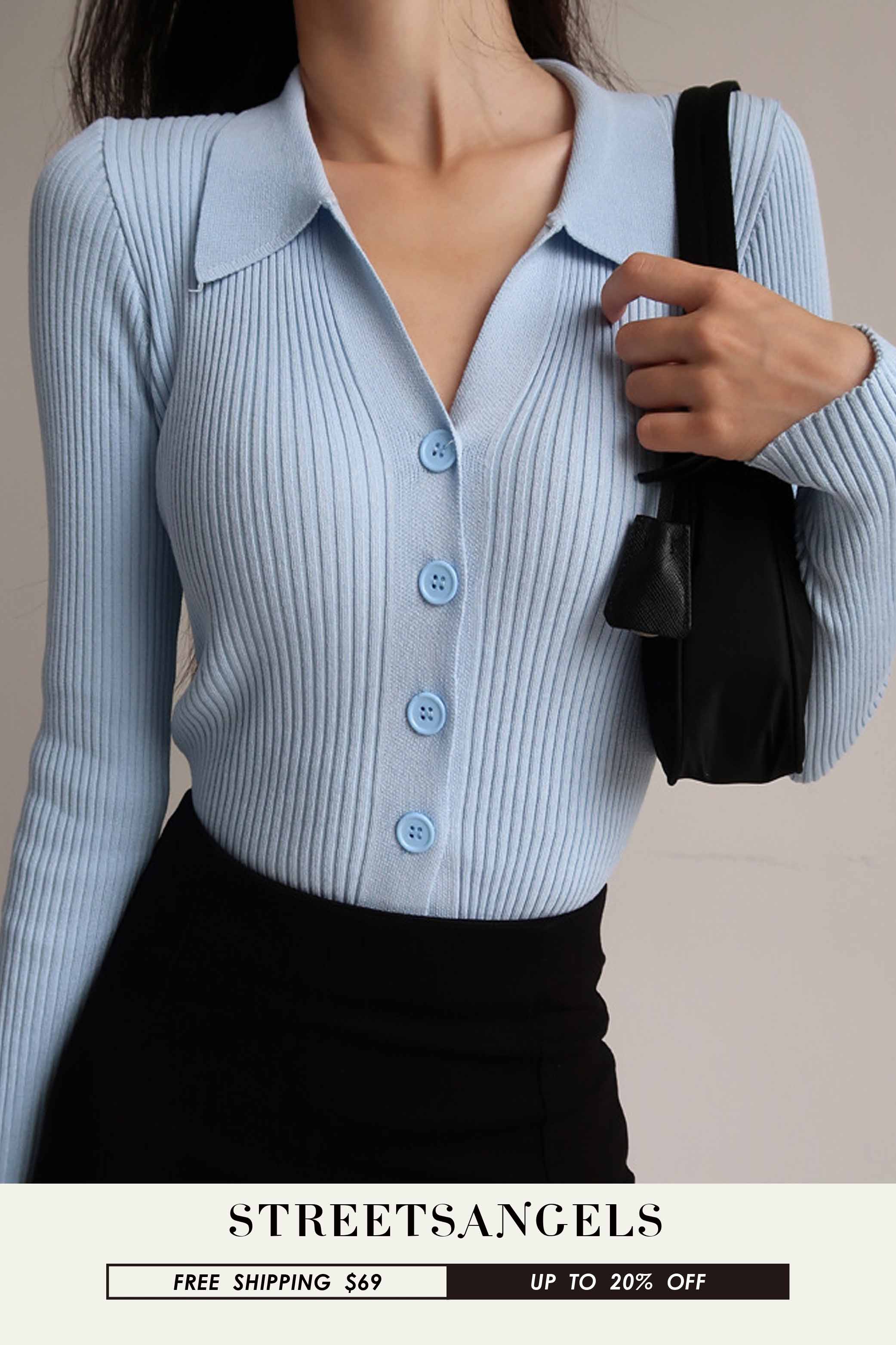 Cutout V-Neck Long Sleeve Sweater
