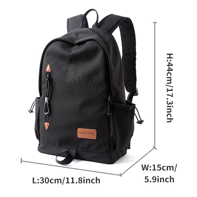 Men's Large Capacity Oversized Travel Canvas Laptop Solid Color Harajuku Backpack