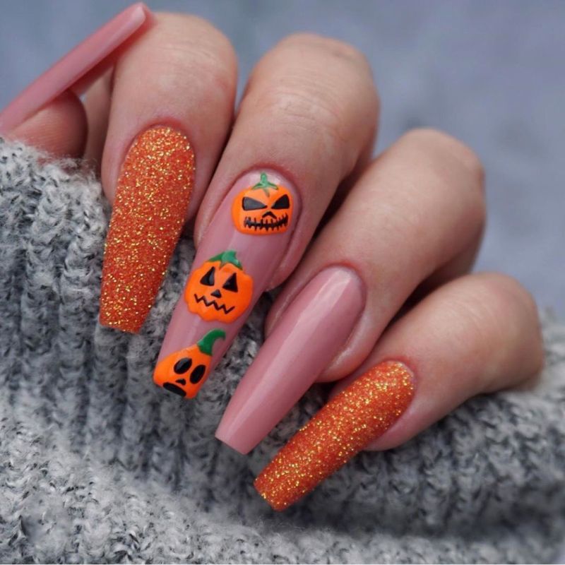 Halloween Fashion Exquisite Long Finished Wear Nail Art