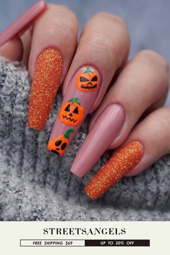 Halloween Fashion Exquisite Long Finished Wear Nail Art