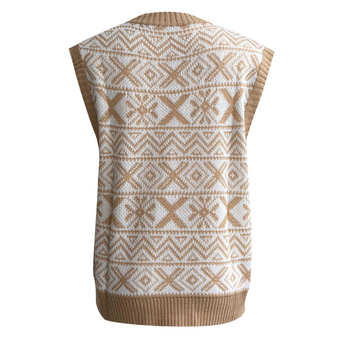 Women's V-neck knitted Sweater Vests