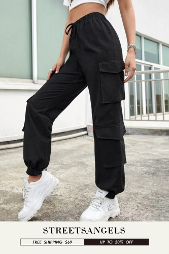 Women's Harajuku High Waist Loose Straight Fashion Cargo Pants