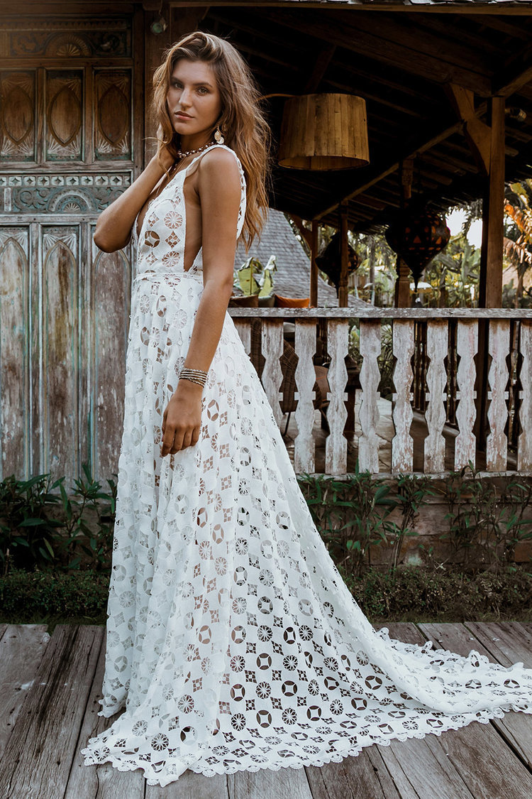 Elegant V Neck High Waist Evening Dress main image 1