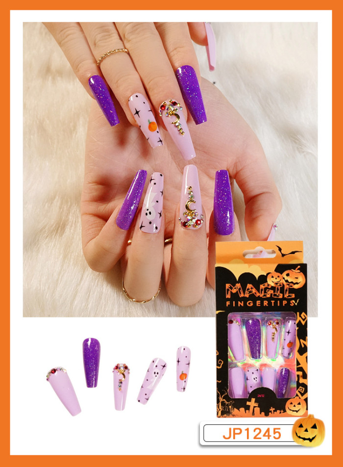 Halloween Long Wear Finished Exquisite Nail Patches