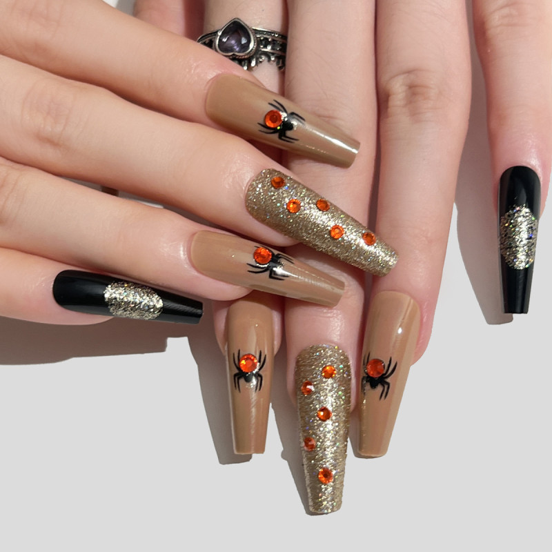 24PCS Halloween Exquisite Long Wear Finished Nail