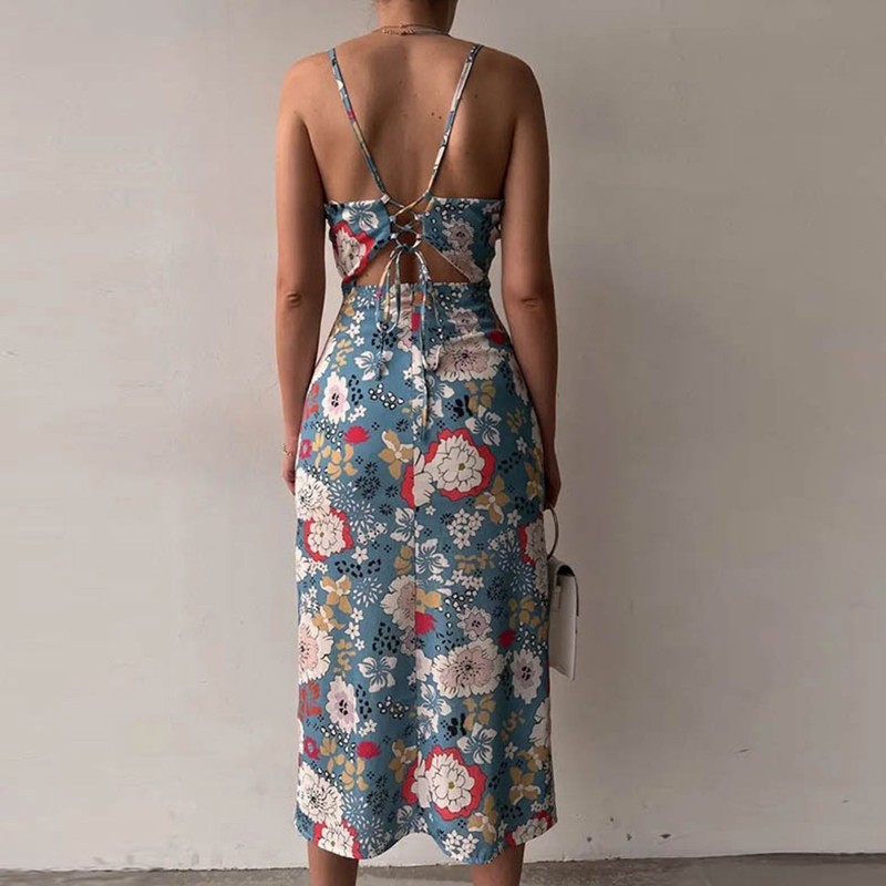 V-neck hip sexy cross-over midi dress cocktail dress main image 0