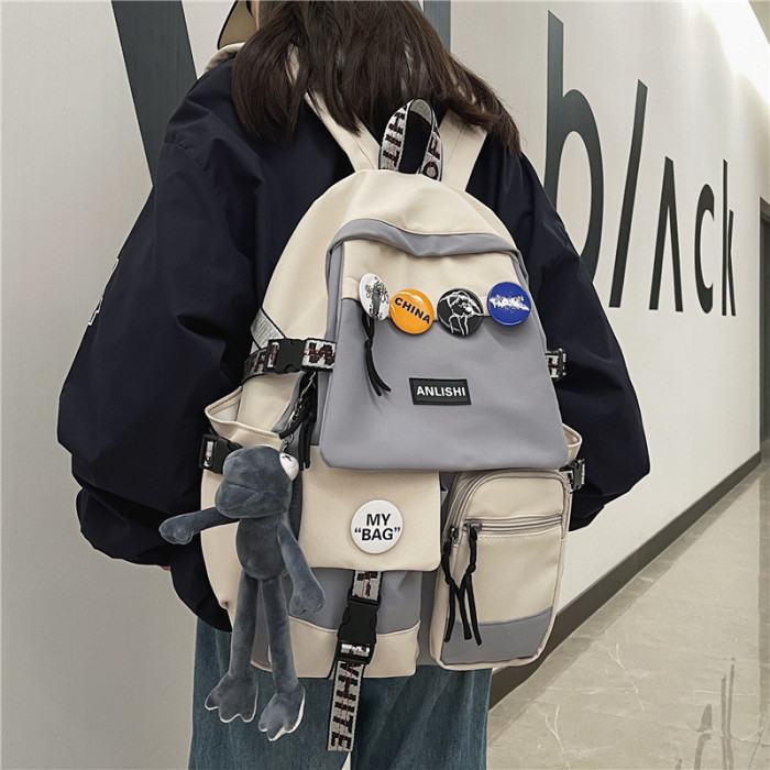 Trendy Women's Fashion Waterproof Harajuku Large Capacity College Backpack