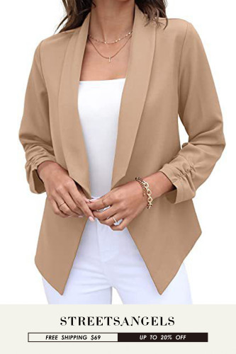 Women's Fashion Casual Lapel Long Sleeve Solid Color Professional  Blazers