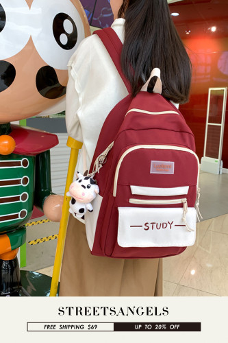 Schoolgirl Simple Fashion Trend Large Capacity Cute Backpack