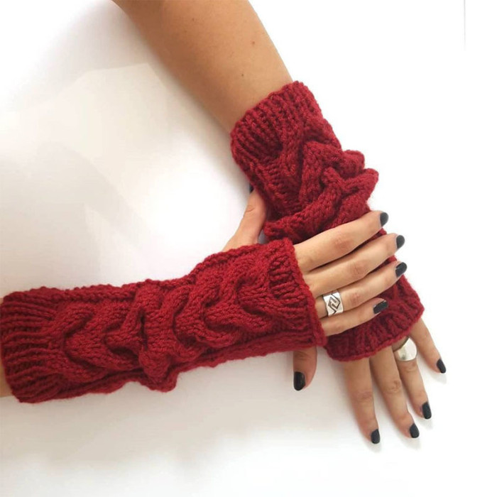 Women's Fingerless Warm Soft Fashion Outdoor Arm Warm Gloves & Mittens