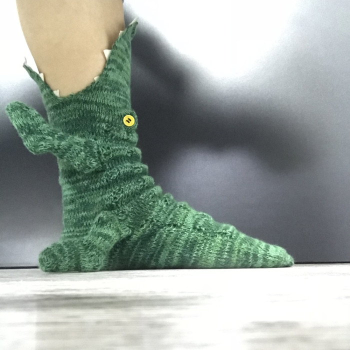 Fashion Christmas Gradient Cartoon Floor Warm Knitted Socks