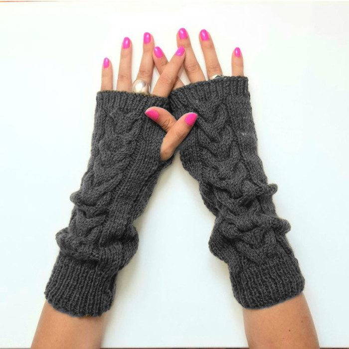 Women's Fingerless Warm Soft Fashion Outdoor Arm Warm Gloves & Mittens