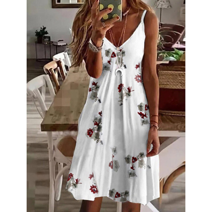 Fashion Loose Pleated Elegant Party Street Print Casual Dress