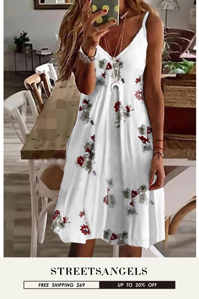Fashion Loose Pleated Elegant Party Street Print Casual Dress