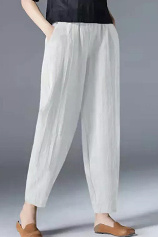 Women's Vintage Fashion Comfortable Linen Cotton Wide Leg Pants