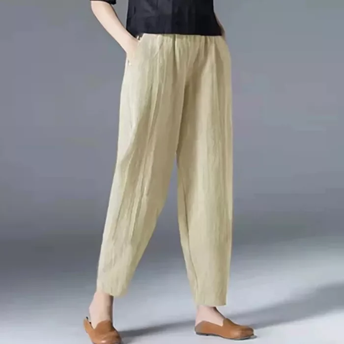 Women's Vintage Fashion Comfortable Linen Cotton Wide Leg Pants