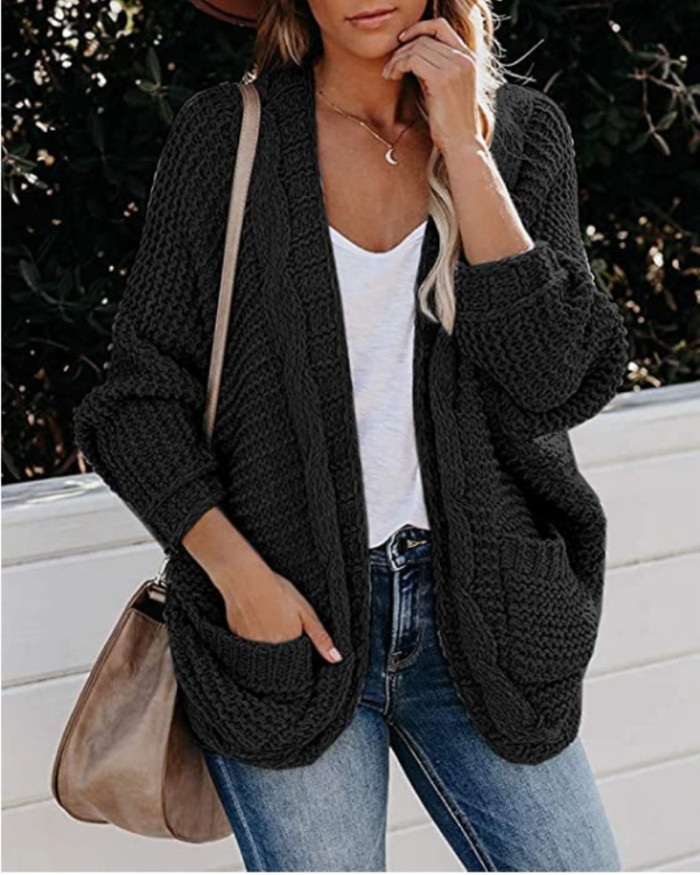 Cardigan Sweater Female Solid Womens Knitted Sweaters