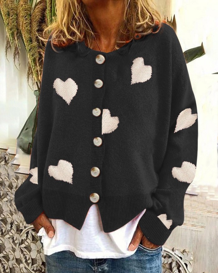 Women Cashmere Knitted Warm O-neck Elegant Fashion Casual Sweater Cardigans