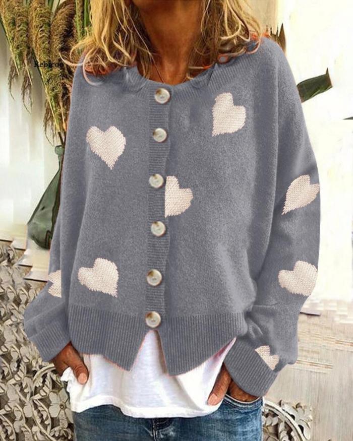 Women Cashmere Knitted Warm O-neck Elegant Fashion Casual Sweater Cardigans