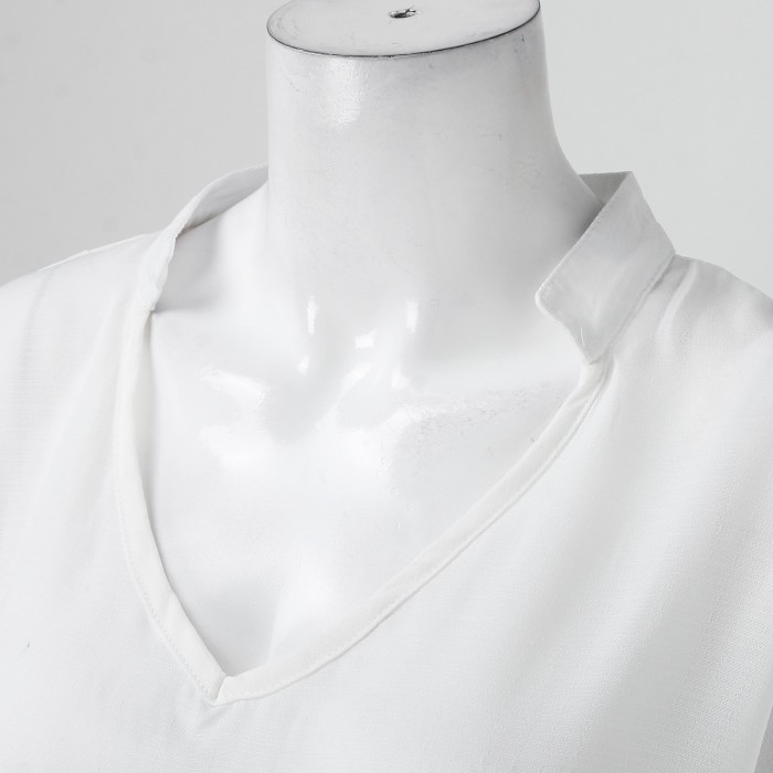 Fashion Print V-Neck Casual Retro Loose Long Sleeve  Blouses