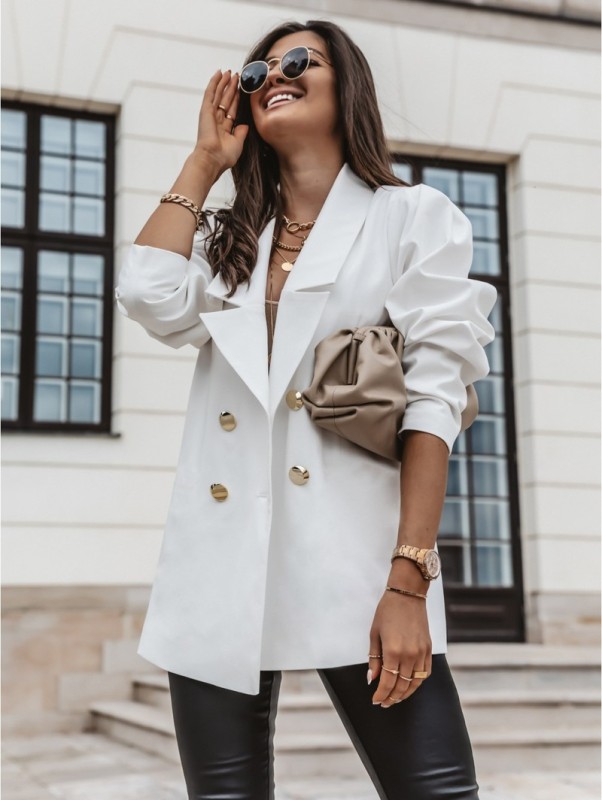 Women Solid Color Double Breasted Elegant Blazers