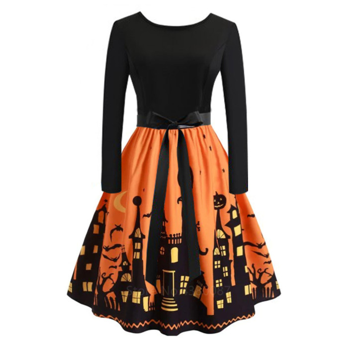Fashion Party Halloween Cosplay A-Line  Vintage Dress