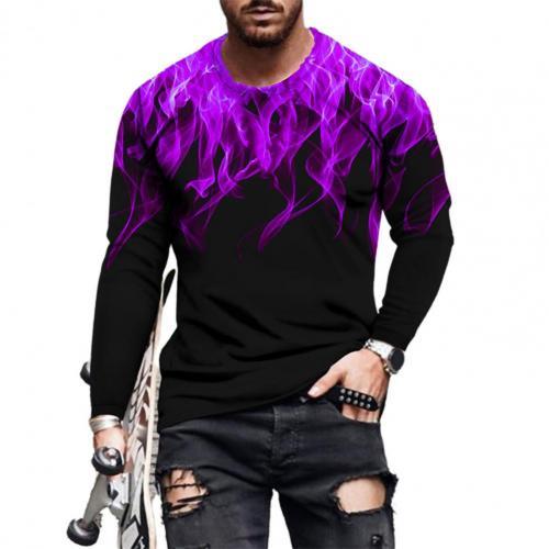 Men's Top 3D Printed Crew Neck Casual Casual Shirt