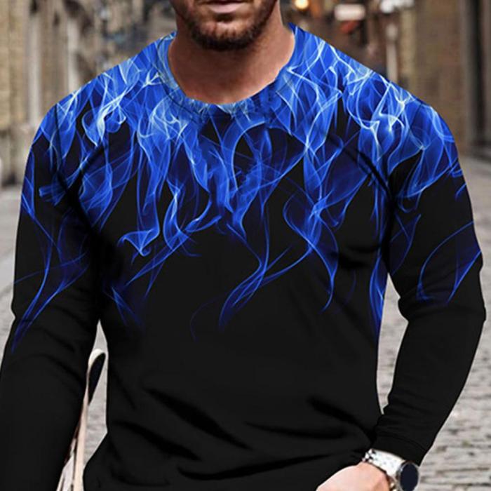 Men's Top 3D Printed Crew Neck Casual Casual Shirt