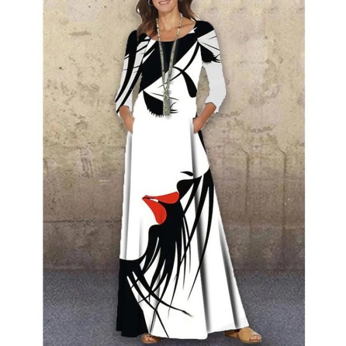 Women's Fashion 3D Ruffle Sexy Boho Party Elegant  Maxi Dress