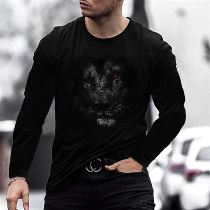 Men's Casual Sports 3D Print Street Long Sleeve Shirt