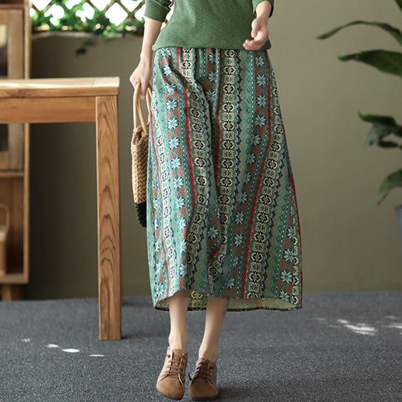 Vintage A-Line High-Waisted Slim Skirt
